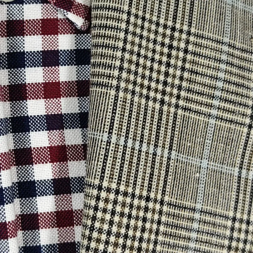 Stafford Men's Luxury Sport Coat Unstructured‎ Brown Plaid Wool Blend Peak 48L